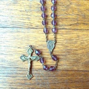 Purple Bead Vintage Rosary